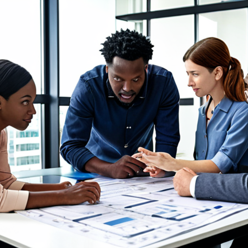 **A diverse group of researchers from academia, industry, and the public sector collaborating around a table filled with blueprints and data charts. The atmosphere is collaborative and innovative, symbolizing partnership and knowledge sharing. (Focus on collaboration and innovation).**